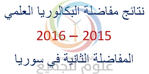 Post image of نتائج مفاضلة البكالوريا العلمي في سوريا 2015-2016 المفاضلة الثانية