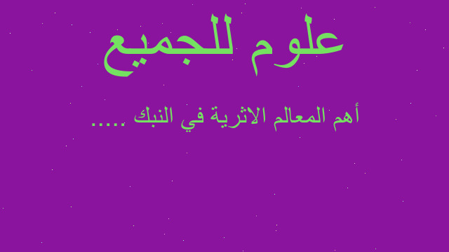أهم المعالم الاثرية في النبك .....
