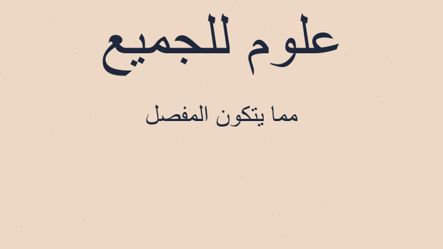 مما يتكون المفصل