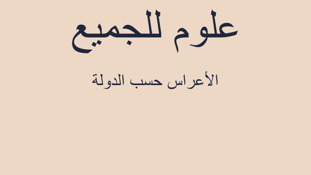 الأعراس حسب الدولة الأعراس حسب الدولة