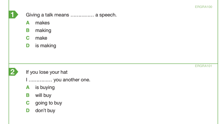 english reading sample test     