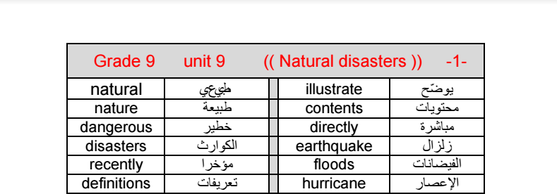    natural disasters       