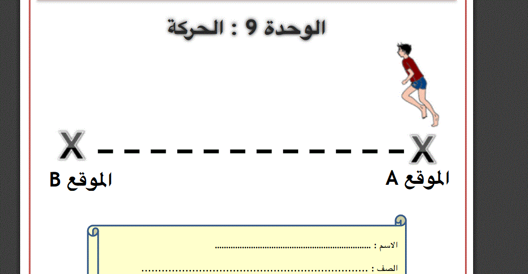 الحركة علوم الوحدة 9 الصف الاول الفصل الثالث Post image of الحركة علوم الوحدة 9 الصف الاول الفصل الثالث