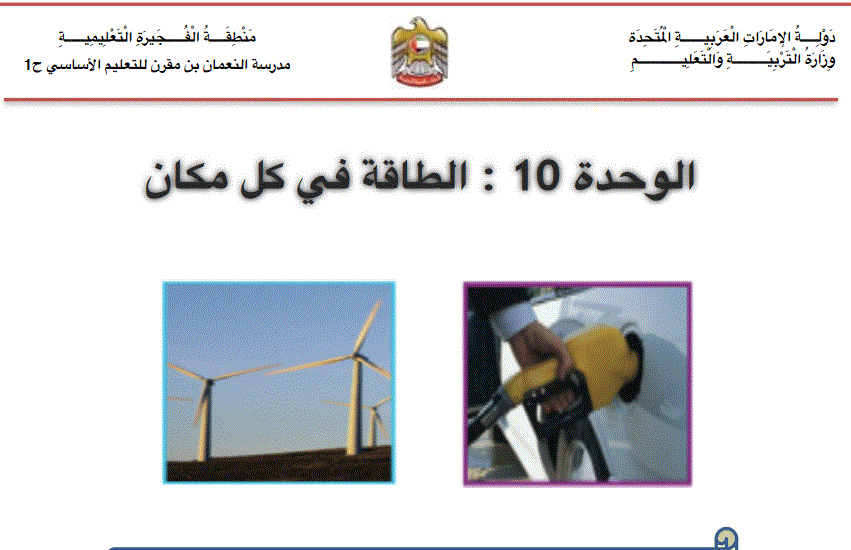الطاقة في كل مكان علوم الصف الاول الوحدة 10 Post image of الطاقة في كل مكان علوم الصف الاول الوحدة 10