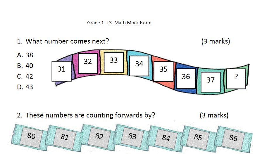 math mock exam grade one Post image of math mock exam grade one