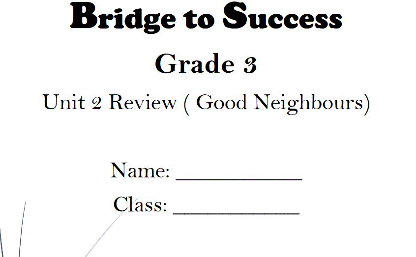 English review grade3 unit 2 Post image of English review grade3 unit 2
