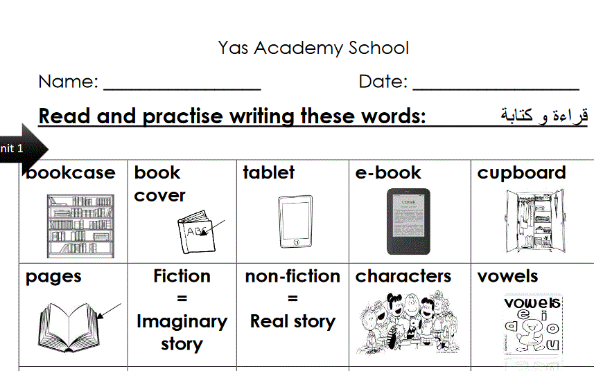 final English revision term 1 grade 3 Post image of final English revision term 1 grade 3