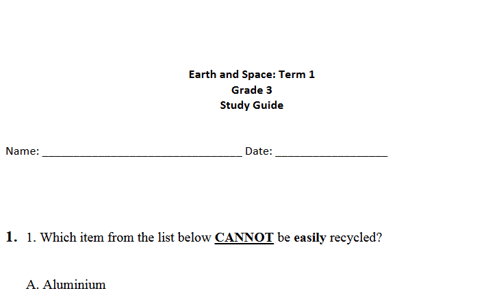 grade 3 term 1 science earth and spaces Post image of grade 3 term 1 science earth and spaces