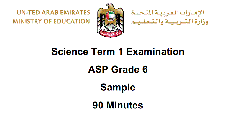 نموذج اختبار للغة الانكليزية الصف السادس Post image of نموذج اختبار للغة الانكليزية الصف السادس