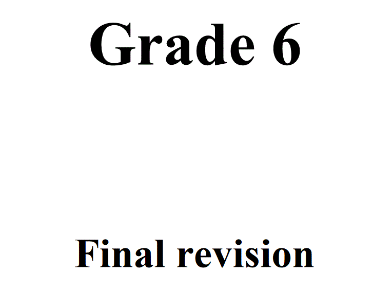 مراجعة للغة الانكليزية الصف السادس Post image of مراجعة للغة الانكليزية الصف السادس