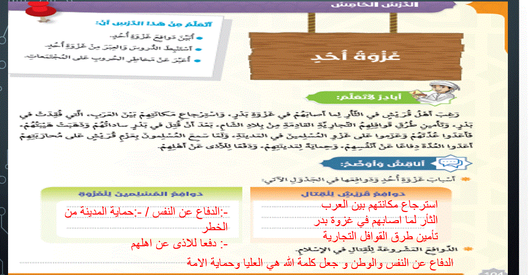 درس غزوة احد التربية الاسلامية الصف السادس Post image of درس غزوة احد التربية الاسلامية الصف السادس