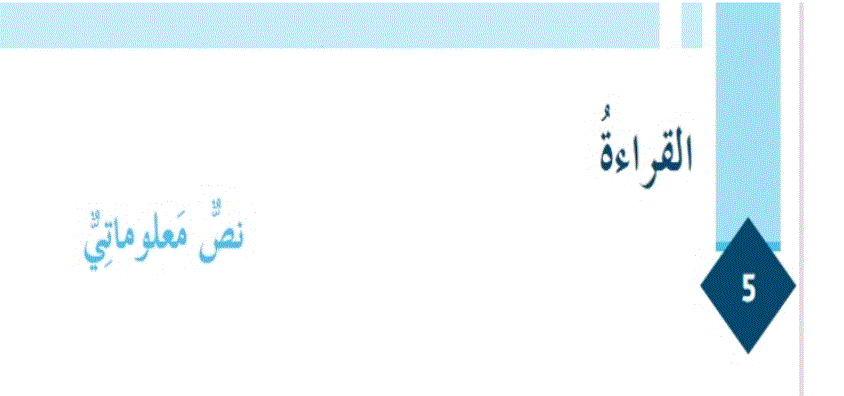 اللغة العربية القراءة النص المعلوماتي الصف السابع Post image of اللغة العربية القراءة النص المعلوماتي الصف السابع