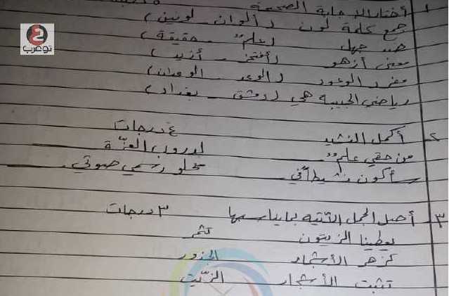 الصف الثاني جميع المواد نماذج المذاكرات الاولى