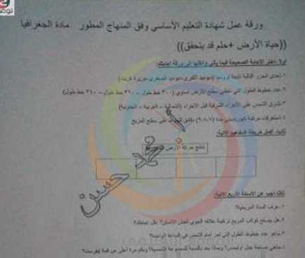 التاسع جغرافيا أوراق عمل