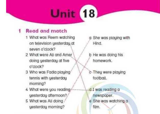 حل الوحدة 18 اللغة الانكليزية الصف الخامس