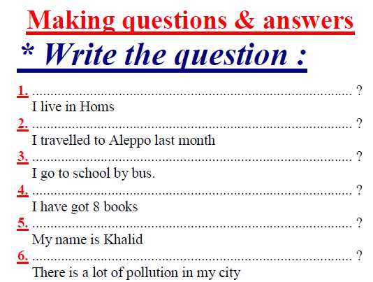 تاسع انجليزي مراجعة تشكيل سؤال و جواب لأهم الاسئلة المتوقعة 